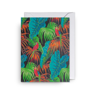 Amazon Petrol Tropical Foliage | Warner House | Mini Card